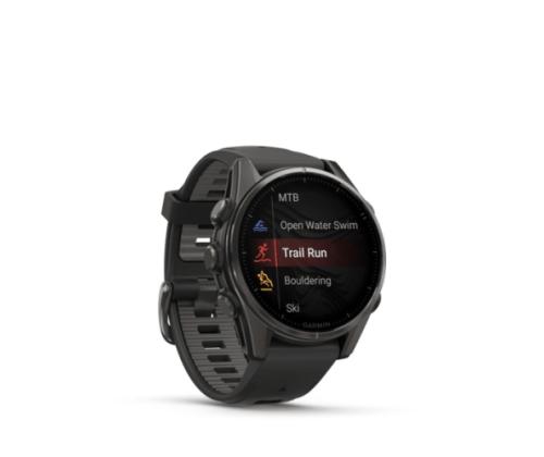 Garmin Fenix 8 Smart Watch 43 mm AMOLED Sapphire,Carbon grey Ti.,Black/Pebble grey silicone band