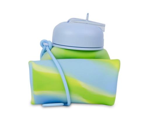 COOLPACK Silikon water bottle Pump 600 ml Girls Blue