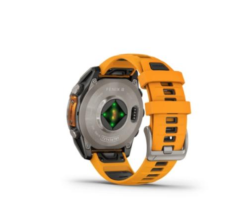 Garmin Fenix 8 Smart Watch 47 mm AMOLED Sapphire,Titanium,Spark orange/Graphite silicone band