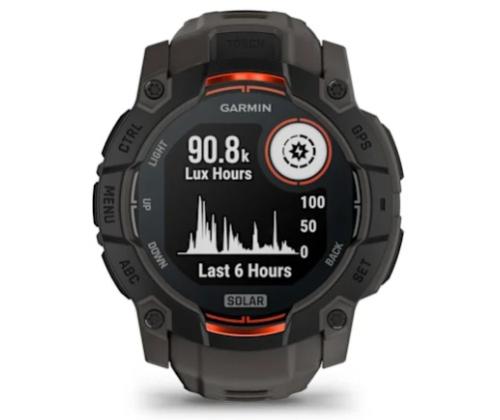 Garmin Instinct 3 Smart Watch 50 mm, Solar, Black with Charcoal Band