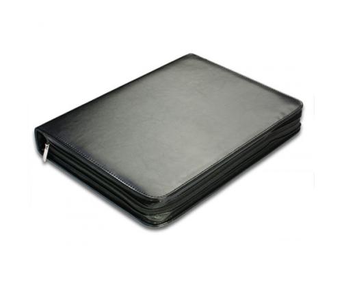 Aplankas dokumentams A4 su prispaudėju ir 4 žiedais, juodas, 355x260x50mm
