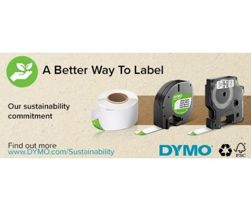 Dymo 45019 (S0720590) Label Tape 12mm x 7m, Black on Green