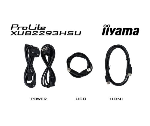 iiyama ProLite XUB2293HSU-B7 Monitor 21.5'' IPS FHD 1920x1080, 1 ms, 300 cd/m2, 100 Hz, Black