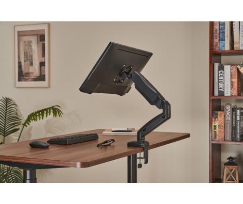 Up Up Premium Single Screen Monitor Arm 17-32'', VESA 75x75, 100x100, Matte Black