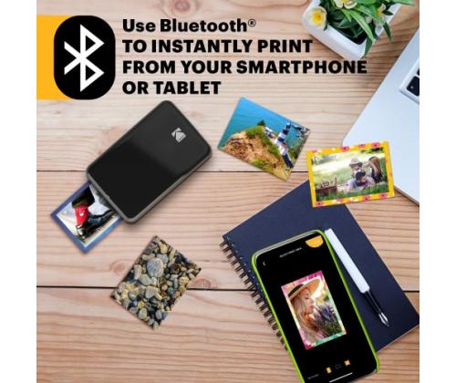 Kodak STEP Instant Mobile Photo printer Colour ZINK 2x3'' 1 ppm, Bluetooth, Black