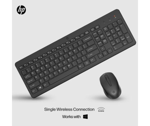 HP 330 Combo Wireless Keyboard + Mouse RF Wireless, US Int, Black