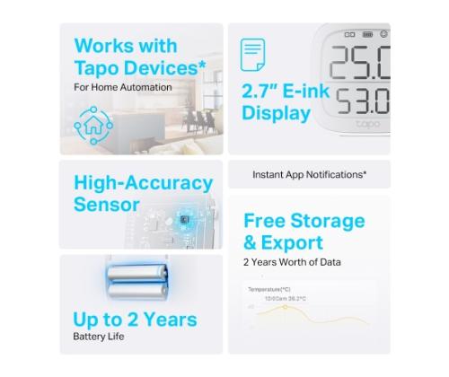 TP-Link TAPO T315 Smart Temperature &amp; Humidity Monitor