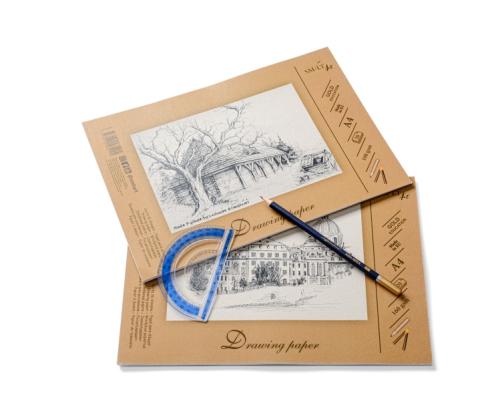 Drawing and sketching paper SMLT A4, 160 g/m2, 20 sheets, glued
