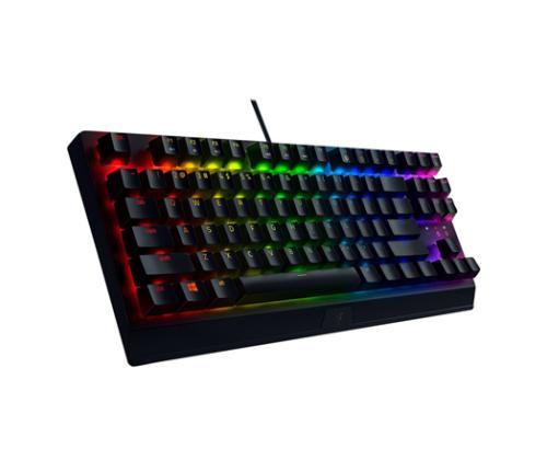 Razer Blackwidow V3 Tenkeyless Wired Gaming keyboard, RGB LED, USB, US, Green Switch, Black
