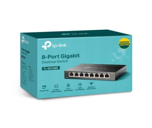 TP-Link TL-SG108S 8-Port 10/100/1000Mbps Desktop Switch