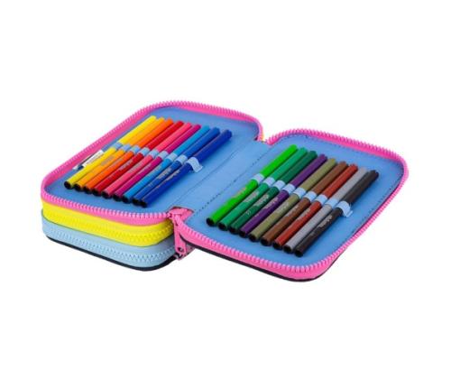 Triple decker pencil case with equipment CoolPack Jumper 3 IN THE GARDEN
