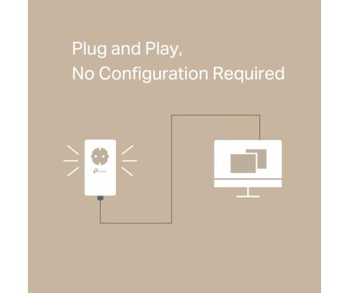 TP-Link TL-PA7017P KIT AV1000 Gigabit Passthrough Powerline Starter Kit Ethernet Adapter Kit