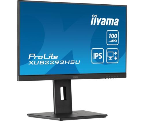 iiyama ProLite XUB2293HSU-B7 Monitor 21.5'' IPS FHD 1920x1080, 1 ms, 300 cd/m2, 100 Hz, Black