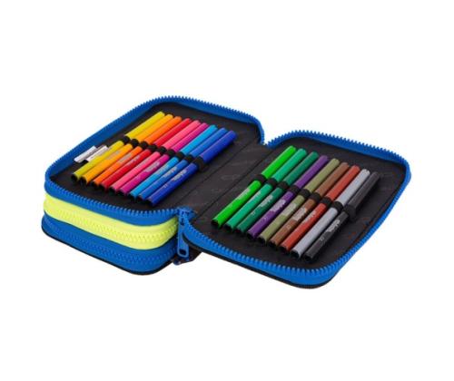Triple decker pencil case with equipment CoolPack Jumper 3 ATLANTIS