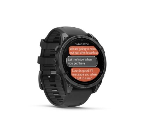 Garmin Fenix 8 Smart Watch 47 mm AMOLED Slate Gray with Black Silicone Band