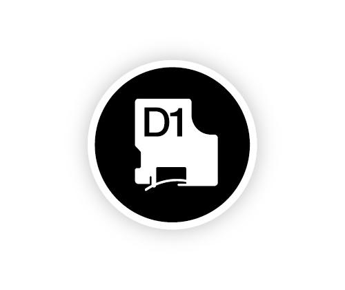 DYMO D1 Standard 53713 (S0720930) Label Tape, 24mm x 7m, Black on White