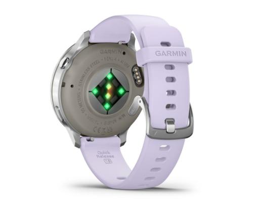 Garmin Venu 4 Smart Watch 41 mm Silver / Periwinkle Silicone Band