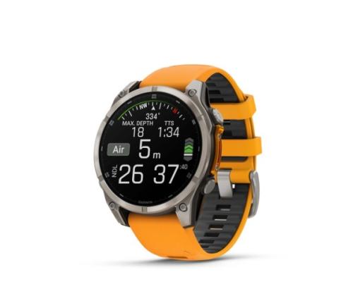 Garmin Fenix 8 Smart Watch 47 mm AMOLED Sapphire,Titanium,Spark orange/Graphite silicone band