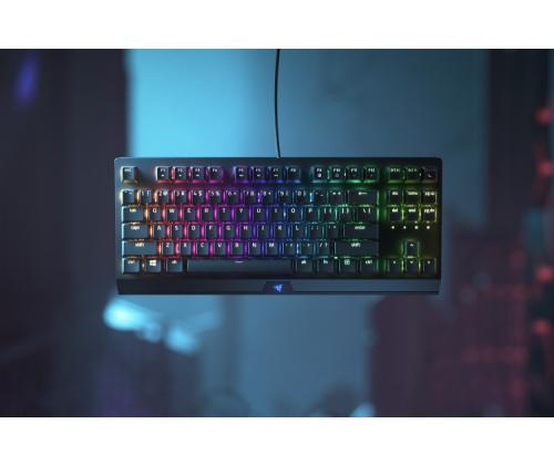 Razer Blackwidow V3 Tenkeyless Wired Gaming keyboard, RGB LED, USB, US, Green Switch, Black
