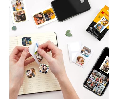 Kodak ZINK 2x3'' 50x76 mm 30 Sheets Pre-Cut Sticker Photo Paper