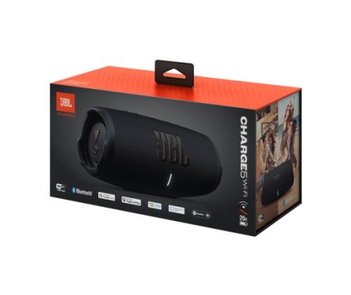 JBL Charge 5 Wi-Fi Portable Speaker, Wi-Fi, Bluetooth, Black