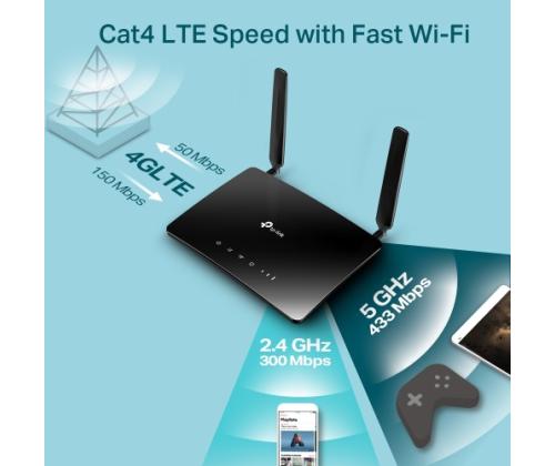 TP-Link Archer MR200 AC750 Wireless Dual Band 4G LTE Router