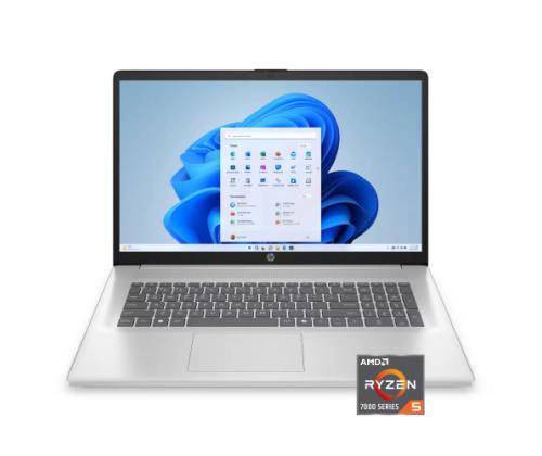 HP 17-cp2025 17.3'' FHD AMD Ryzen 5 7520U 8GB 512GB SSD W11H, Natural Silver