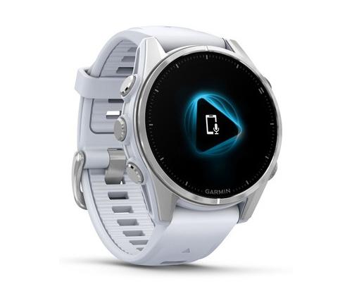 Garmin Fenix 8 Smart Watch 43 mm AMOLED Silver with Whitestone silicone band