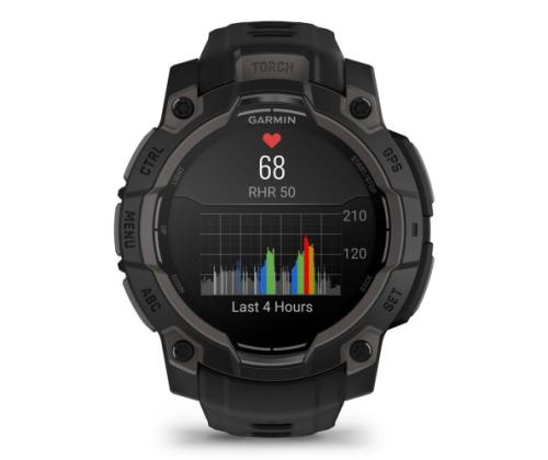 Garmin Instinct 3 Smart Watch 45 mm AMOLED Black with Black Band