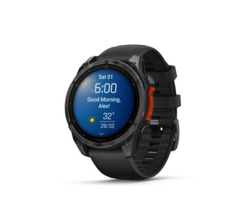 Garmin Fenix 8 Smart Watch 47 mm AMOLED Slate Gray with Black Silicone Band