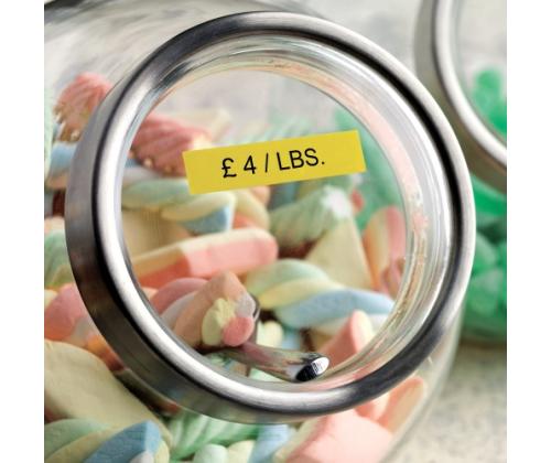 DYMO D1 Standard 40918 (S0720730) Label Tape, 9mm x 7m, Black on Yellow