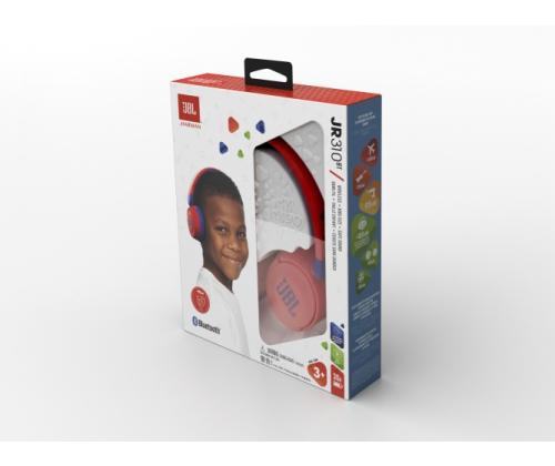 JBL JR310BT Kids Wireless on-ear Headphones, Bluetooth, Red