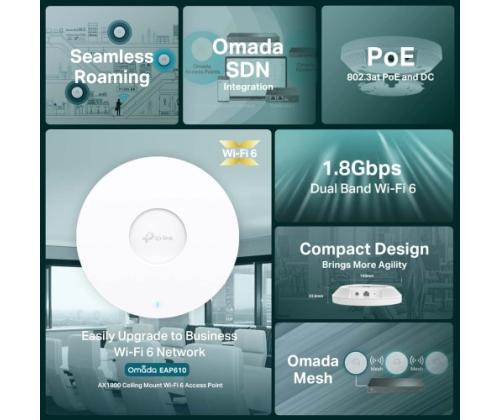 TP-Link EAP610 AX1800 Ceiling Mount Wi-Fi 6 Access Point