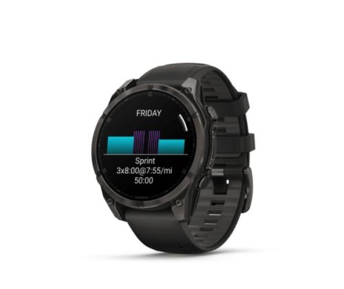 Garmin Fenix 8 Smart Watch 47 mm AMOLED Sapphire,Carbon grey DLC,Black/Pebble grey sil. band