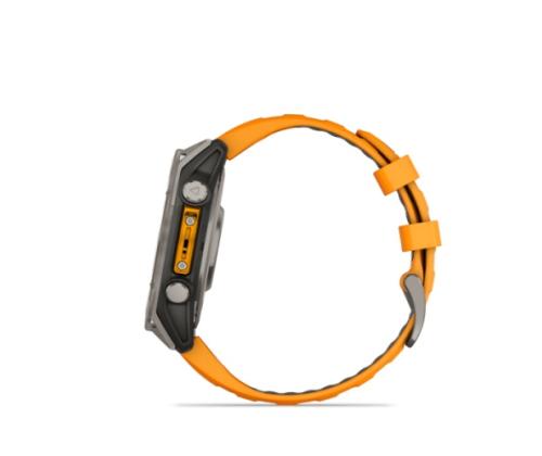 Garmin Fenix 8 Smart Watch 47 mm AMOLED Sapphire,Titanium,Spark orange/Graphite silicone band