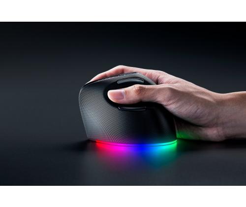 Razer Pro Click V2 Vertical Ergonomic Wireless Mouse RF Wireless+Bluetooth+USB-C, 30000 DPI, Black