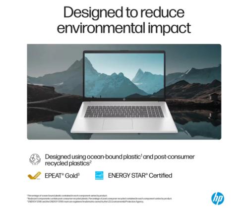 HP 17-cp2025 17.3'' FHD AMD Ryzen 5 7520U 8GB 512GB SSD W11H, Natural Silver