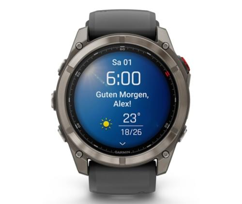 Garmin Fenix 8 Pro Smart Watch 51 mm AMOLED Sapphire, Titanium, Graphite/Black silicone band