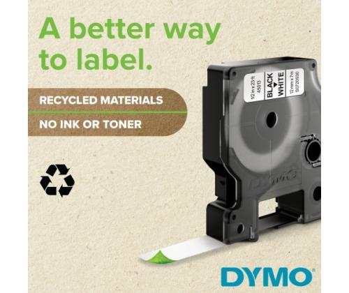 DYMO D1 Standard 53713 (S0720930) Label Tape, 24mm x 7m, Black on White