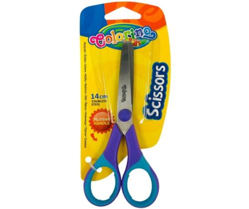 Colorino Kids Scissors 13.5 cm with rubber handle blister