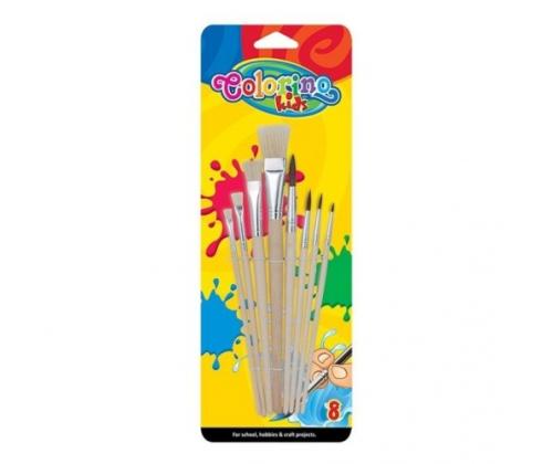 COLORINO Kids Paint brushes 8 pcs blister