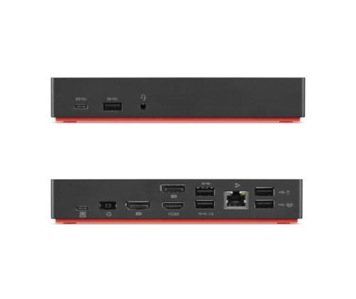 Lenovo ThinkPad 40AF0135EU Hybrid USB-C/USB-A Docking Station, Wired, Black