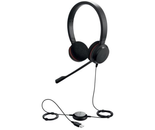 Jabra Evolve 20 UC Stereo Headset Wired Head-band Office/Call center USB Type-A Black