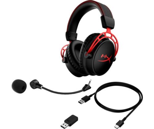 HyperX Cloud Alpha Wireless Gaming Headset, Black-Red
