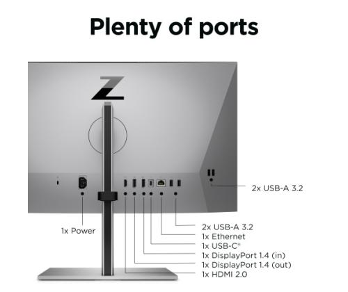 HP Z24m G3 Monitor 23.8'' IPS QHD 2560x1440, 5 ms, 400 cd/m2, 90 Hz, Silver