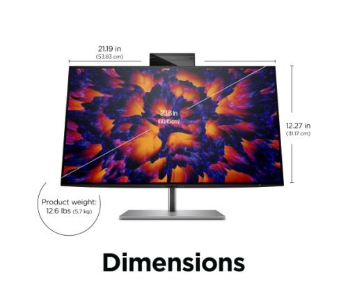 HP Z24m G3 Monitor 23.8'' IPS QHD 2560x1440, 5 ms, 400 cd/m2, 90 Hz, Silver
