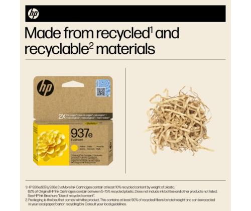 HP 937e EvoMore (4S6W8NE) Ink Cartridge, Yellow
