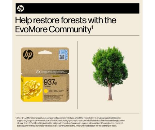 HP 937e EvoMore (4S6W8NE) Ink Cartridge, Yellow