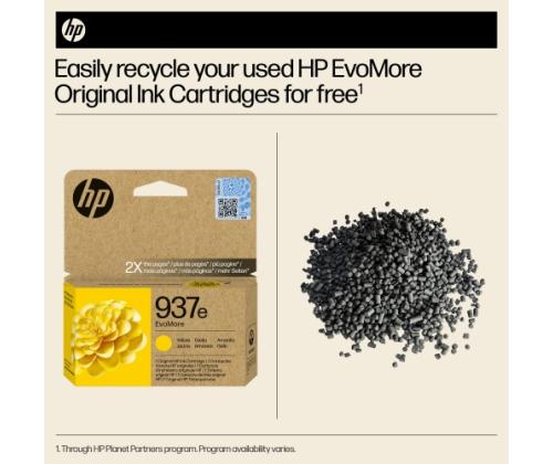 HP 937e EvoMore (4S6W8NE) Ink Cartridge, Yellow