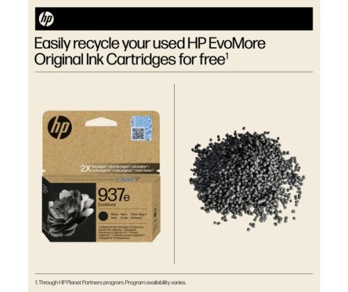 HP 937e EvoMore (4S6W9NE) Ink Cartridge, Black